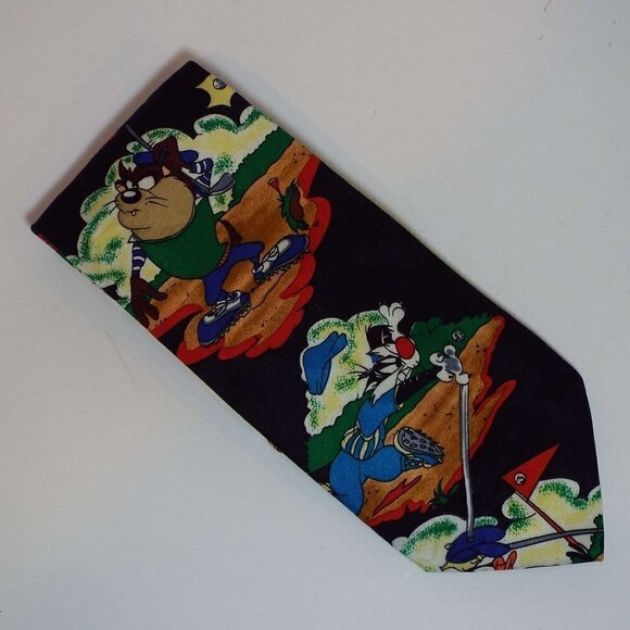 Vintage Looney Tunes Mania TAZ Golf Tie - Picture 1 of 7